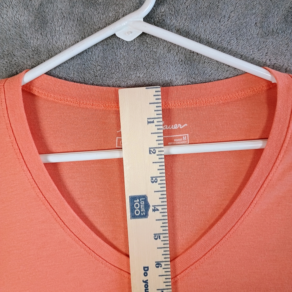 Eddie Bauer Women's Coral V-Neck Top Medium - Picture 7 of 11